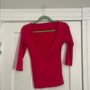 Victoria's Secret Red Fitted 3/4 Sleeve Blouse